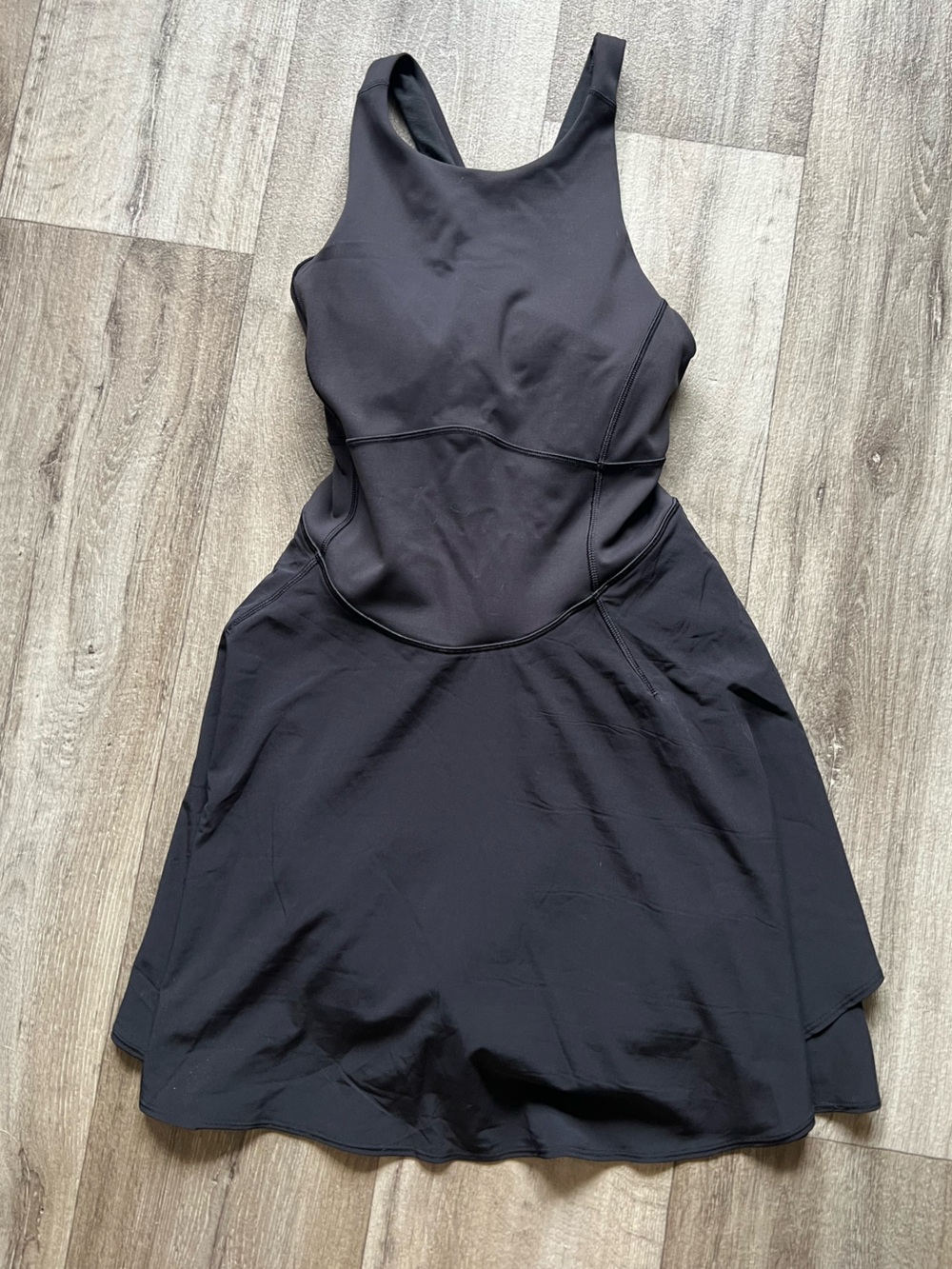 Lululemon Court Crush Tennis Dress Built-In Shorts Black Size 6